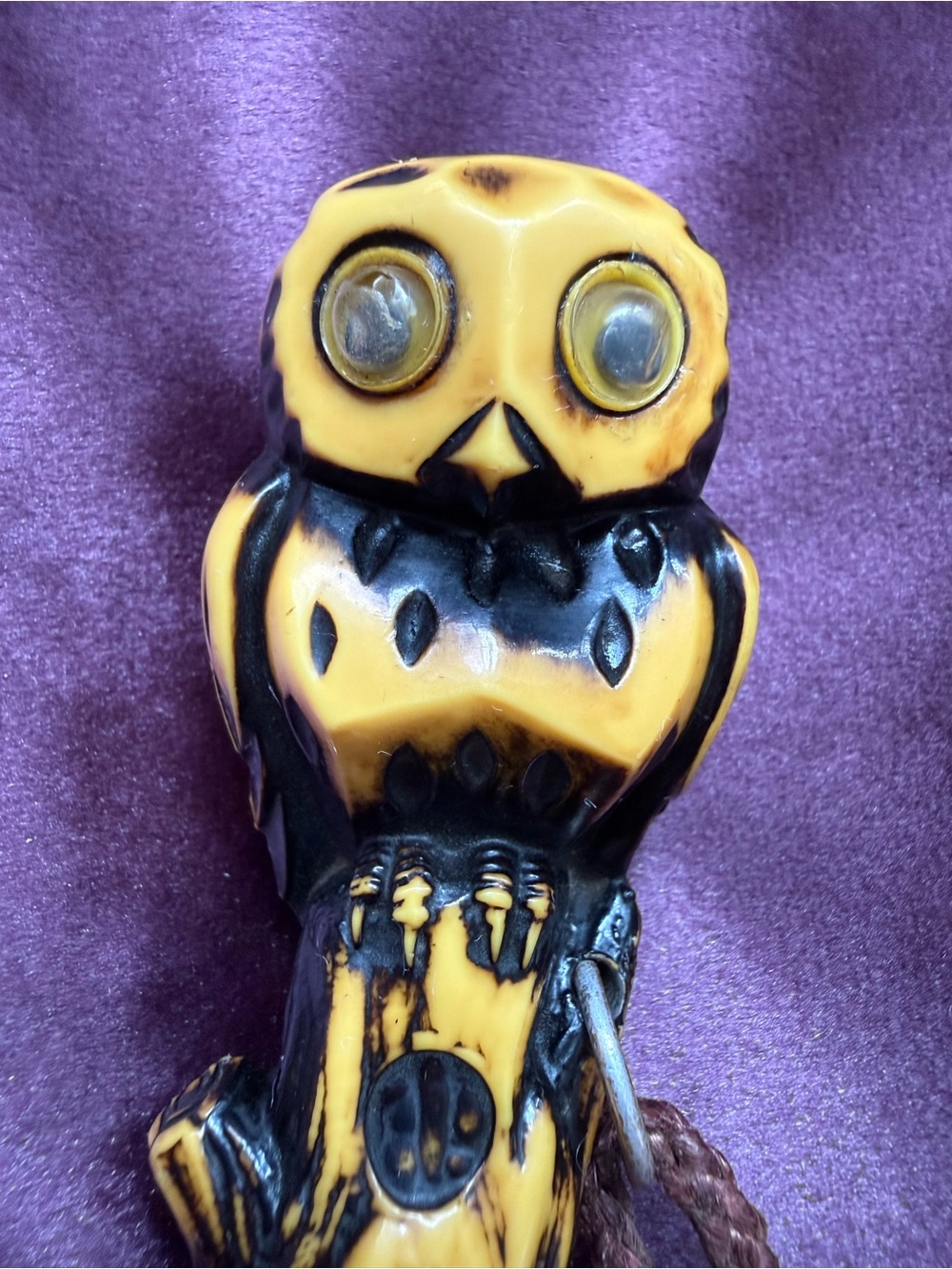 Owl umbrella handle vintage